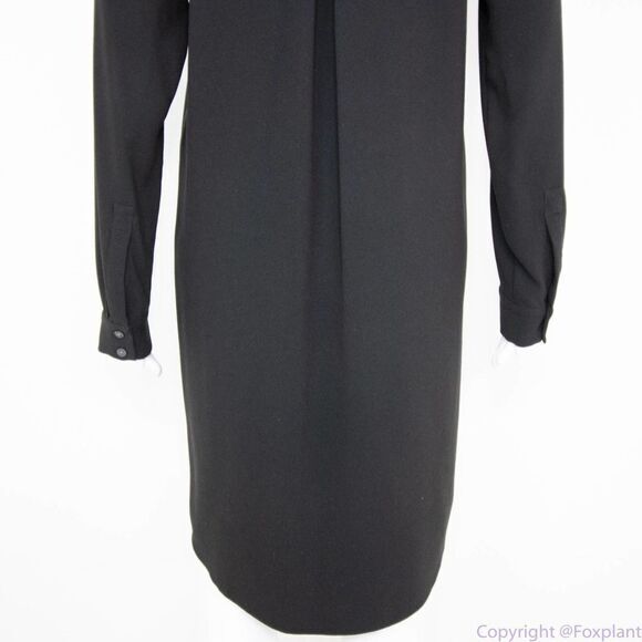 Ann Taylor black lace-up front long sleeves dress, size 6 - Picture 6 of 16
